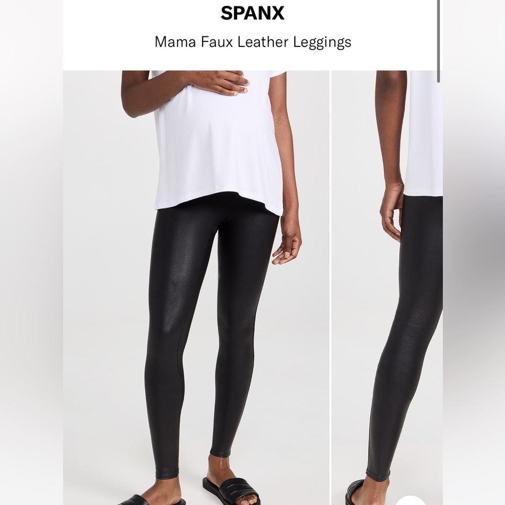 Spanx Maternity Faux Leather Leggings